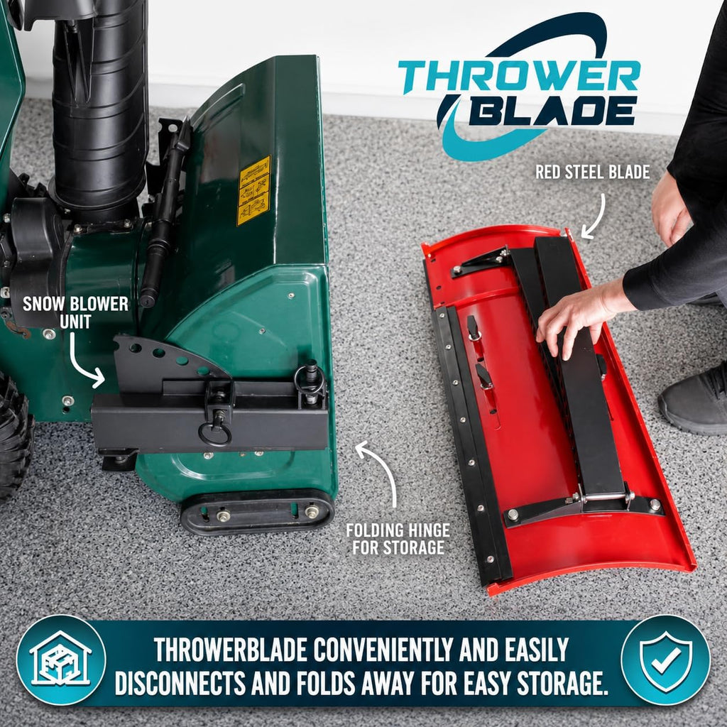 Throwerblade Snowplow Kit with (Blade, and Hardware Included) – Heavy-Duty Snow Plow Blade - Quick & Efficient Snow
