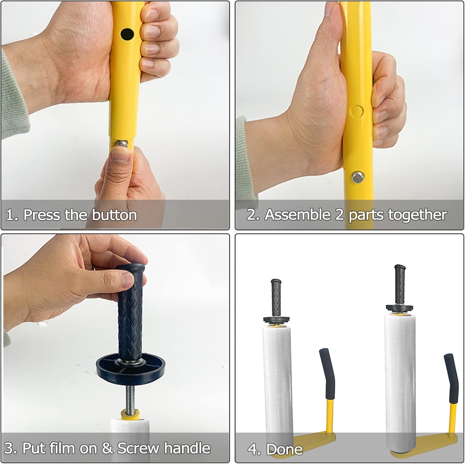 Stretch Film Dispensers Pallet Stretch Film Packing Machine Adjustable Wrap Dispenser Holder for Most 16 inch to 18
