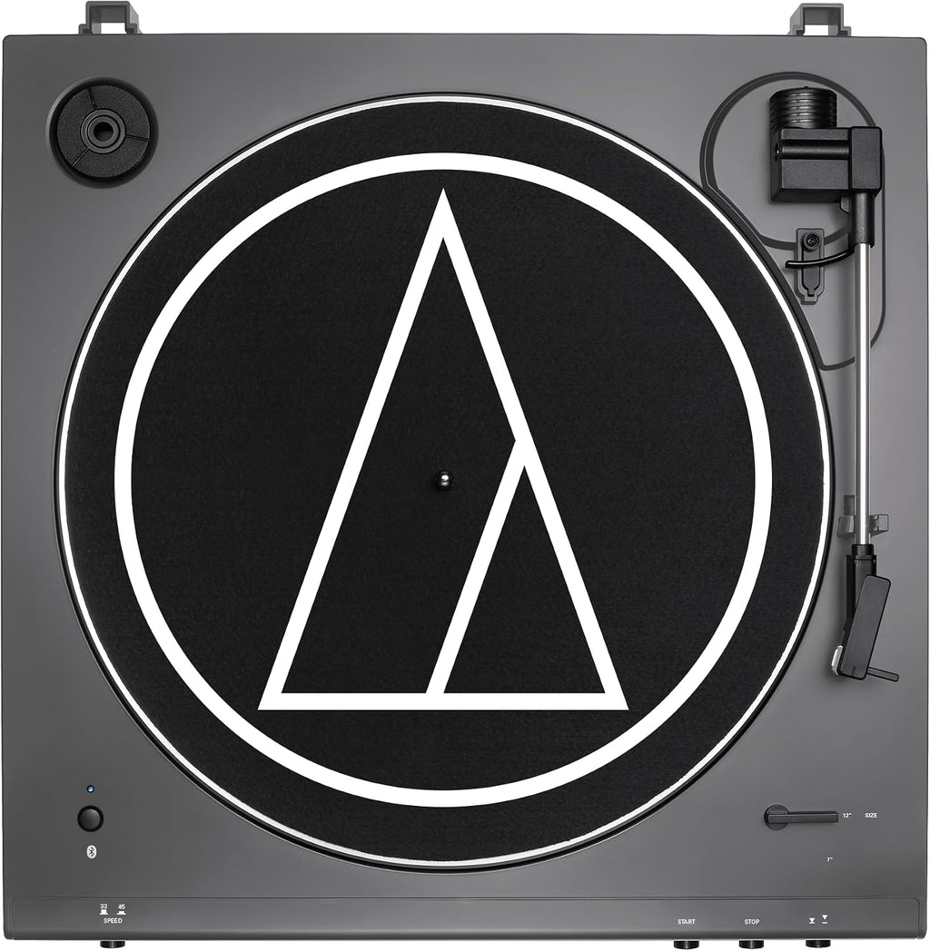 at-LPGO-BT Fully Automatic Wireless Belt-Drive Turntable (Gun-Metal/Black)