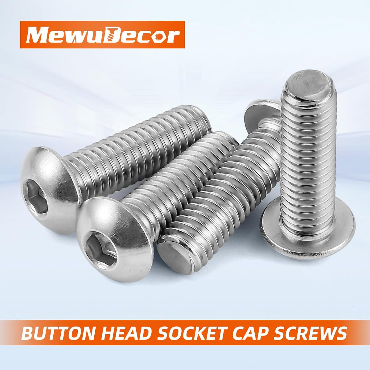 M5-0.8 x 16mm Button Head Socket Cap Screws, 100 PCS
