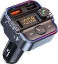 Bluetooth FM Transmitter for Car PD 30W & QC3.0 Fast Charging | Dual Mics Hands-Free Calling, Bluetooth Car Radio