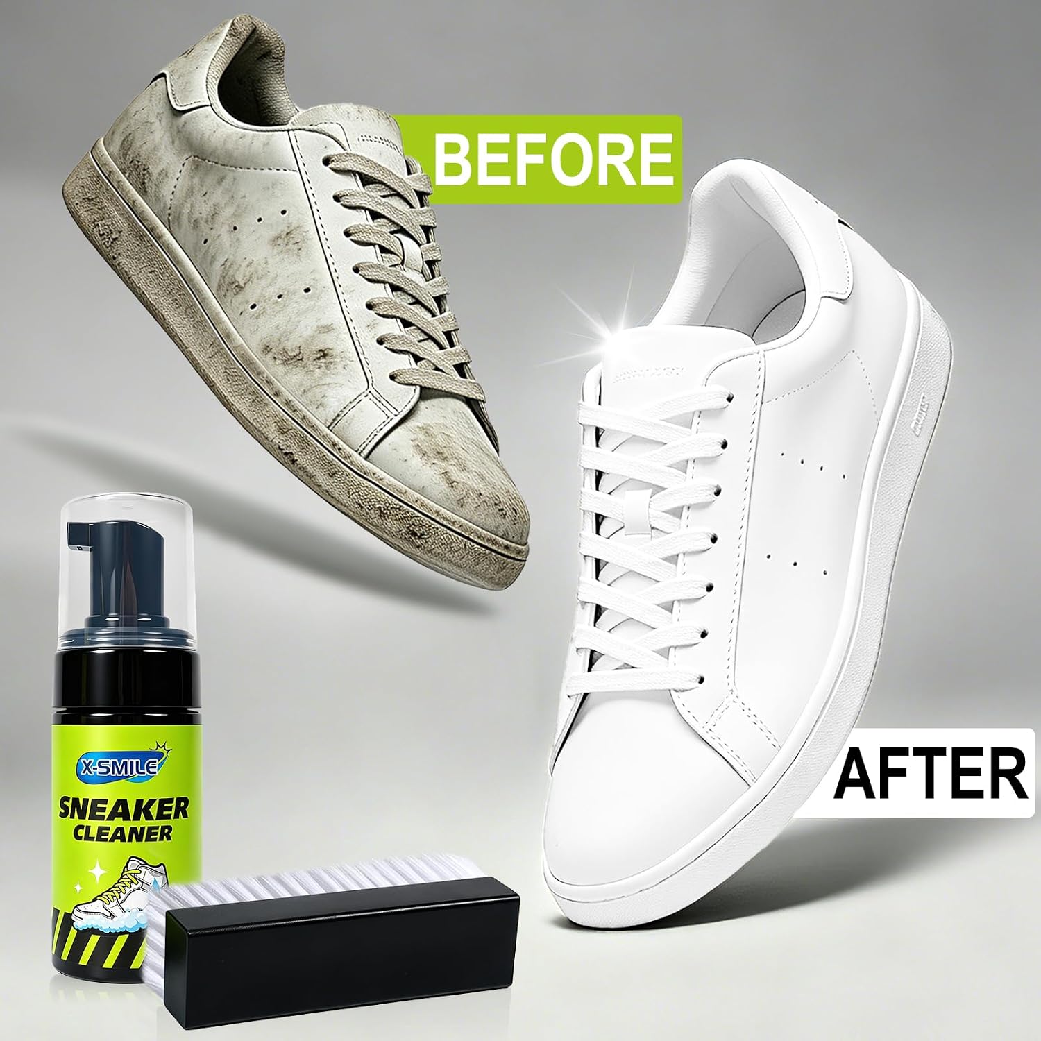 Sneaker Cleaning Kit Premium Foam Shoe Cleaner for White Shoes, PU & Synthetic Leather, Canvas, Mesh & Rubber Gentle