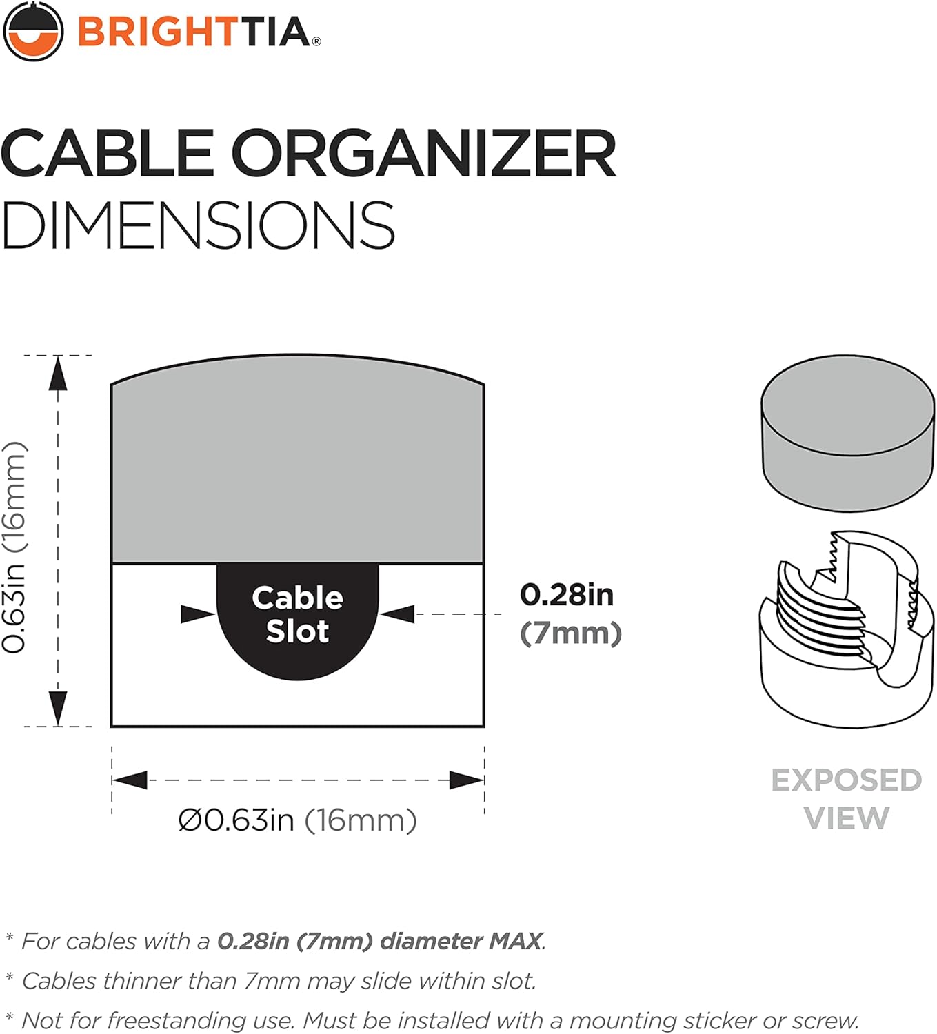 Cable Clips - Premium Brass Cord Management for Home, Office & Car - Multipurpose Wire Holder Organizer - Sleek &