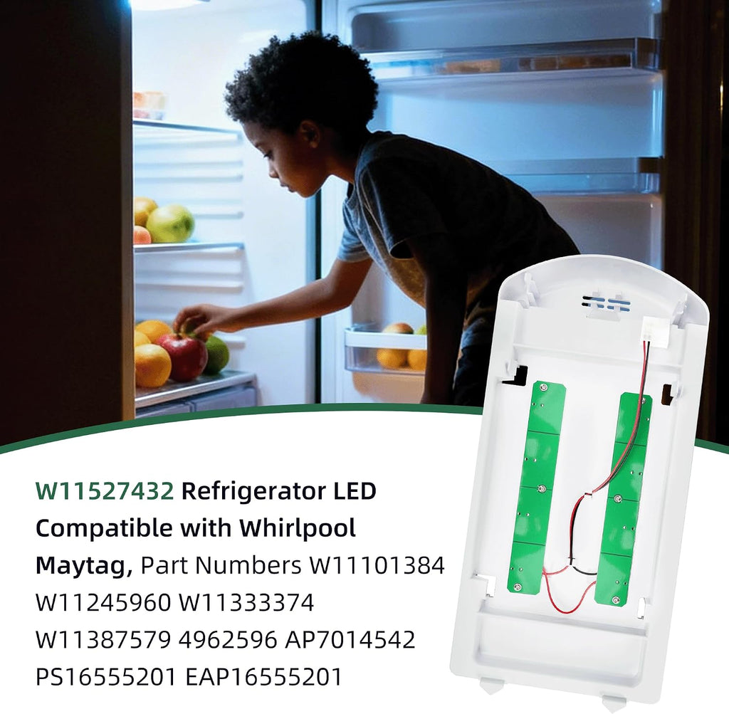 W11527432 W11387579 Refrigerator LED Light Replacement for Whirlpool Fridge Light Maytag Amana Module W11042554 W11333374 WRX735SDHZ02 WRX735SDHZ03 WRF555SDFZ11 WRX735SDHZ07 WRF555SDFZ15 WRF555SDFZ09