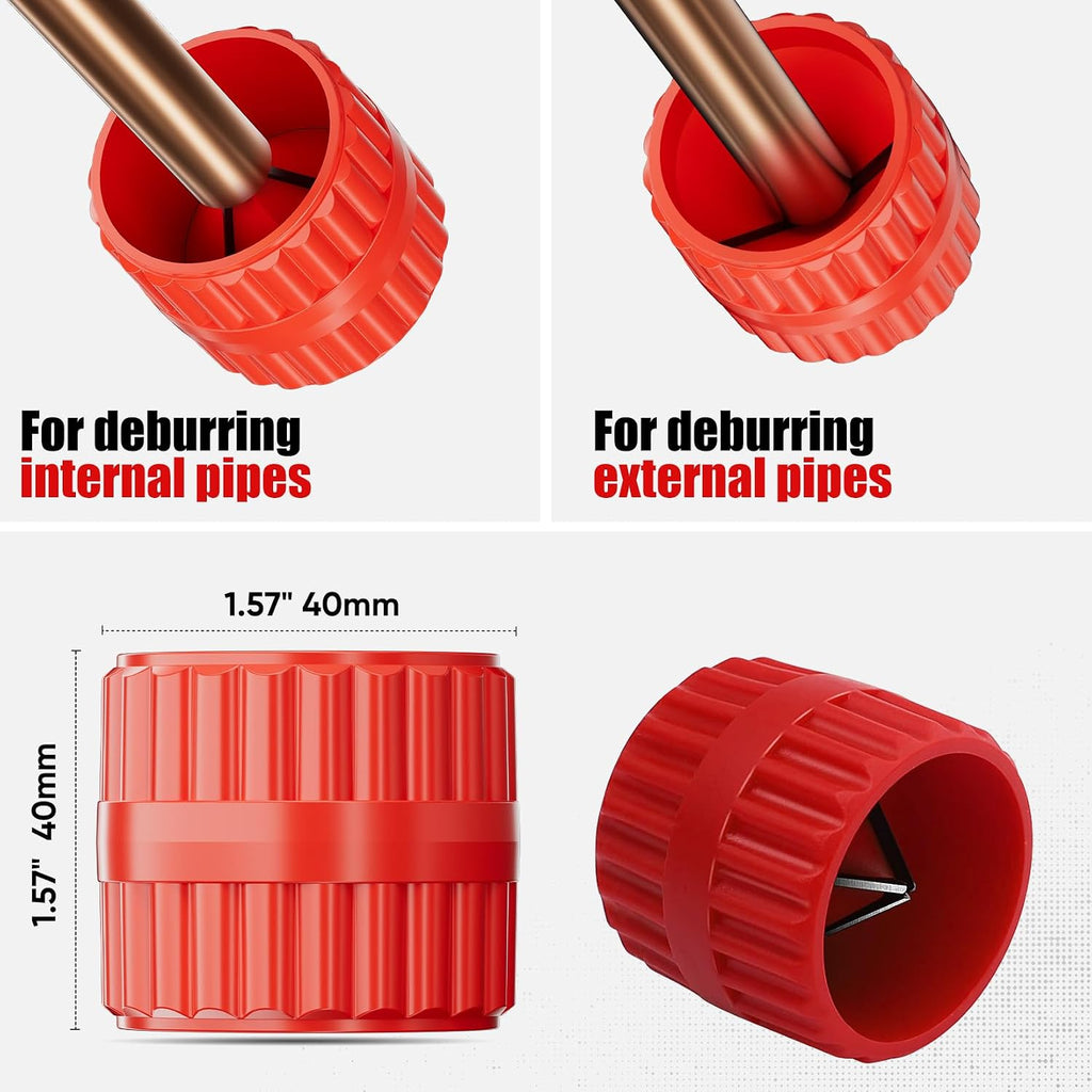 4-Piece Tubing Cutter Set, 1/4’’ to 2’’OD Heavy Duty Copper Pipe Cutter, 1/8’’ to 7/8’’ Mini Tube Cutter, Deburring