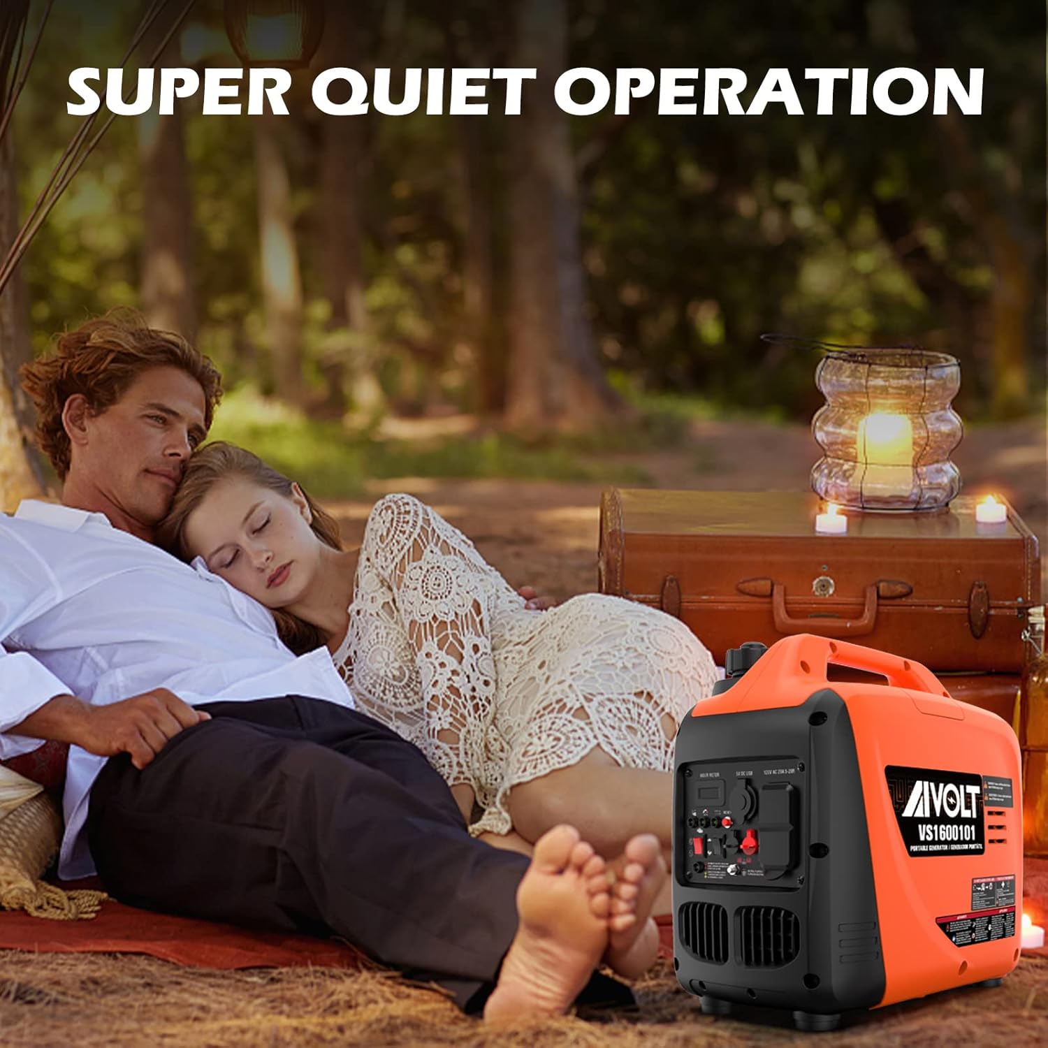 1600W Super Quiet Inverter Generator 28lbs Portable for Camping | Gas Generator. 1260W Running. Super Quiet 57dBA.