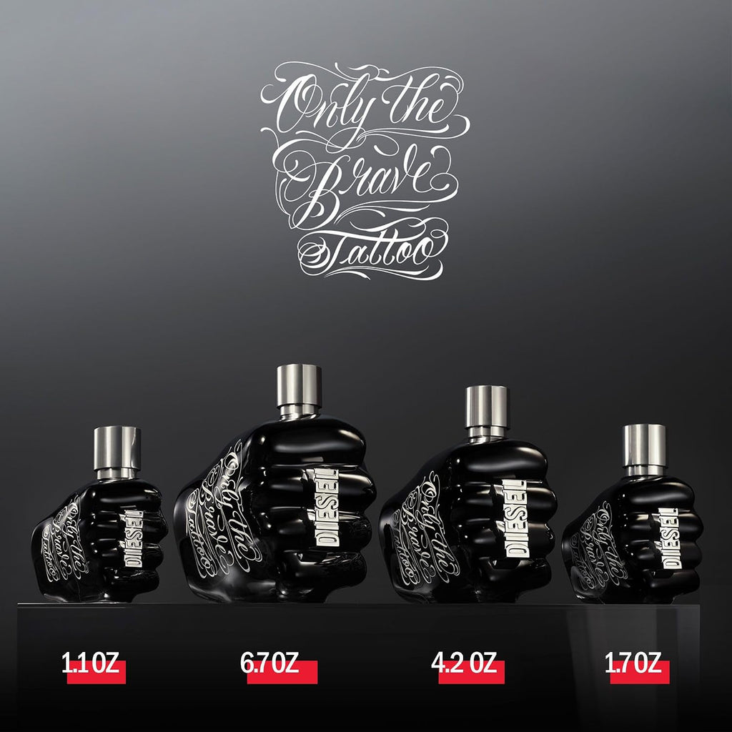 Only The Brave Tattoo, Eau de Toilette for Men, Woody Scent With Notes of Citrus, Sage, Pepper & Tobacco, 4.2 Fl. Oz.