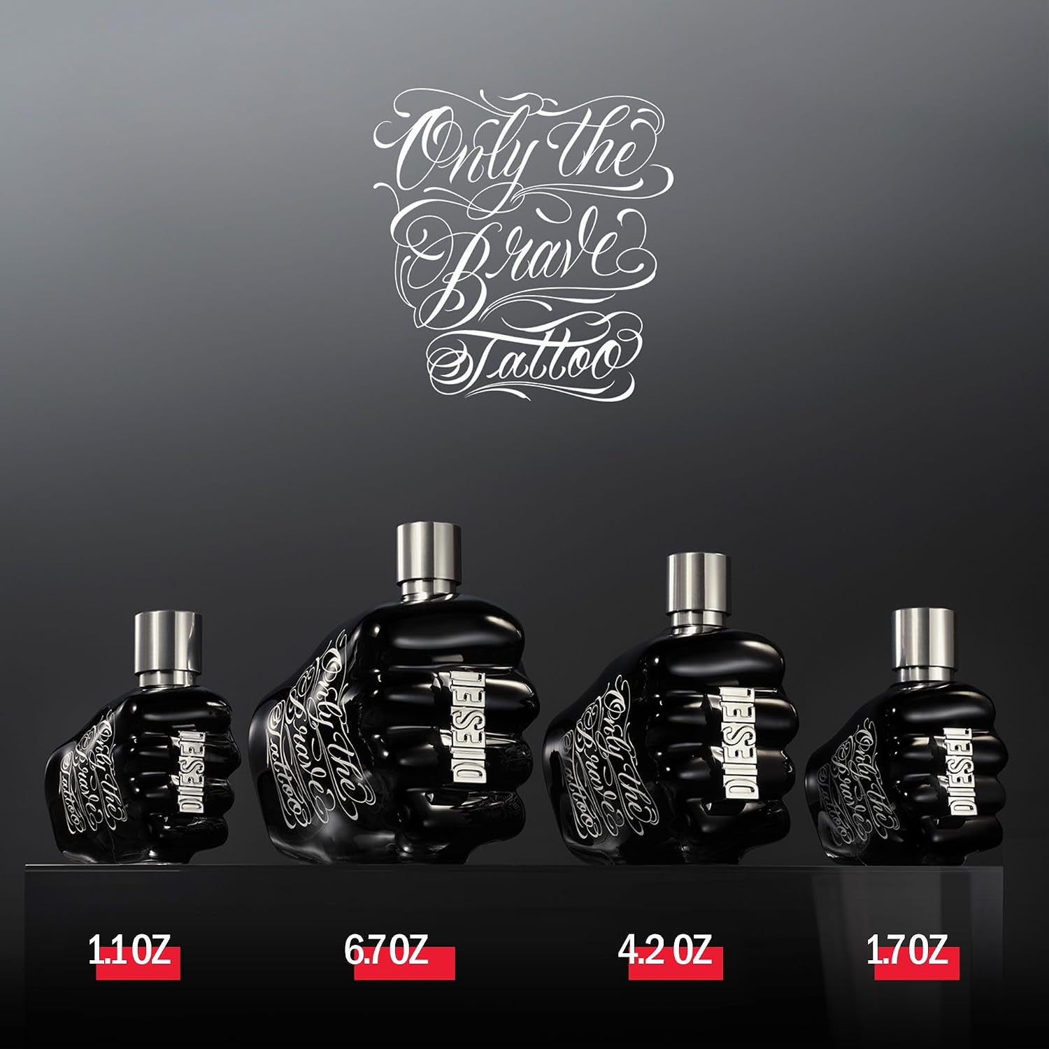 Only The Brave Tattoo, Eau de Toilette for Men, Woody Scent With Notes of Citrus, Sage, Pepper & Tobacco, 4.2 Fl. Oz.