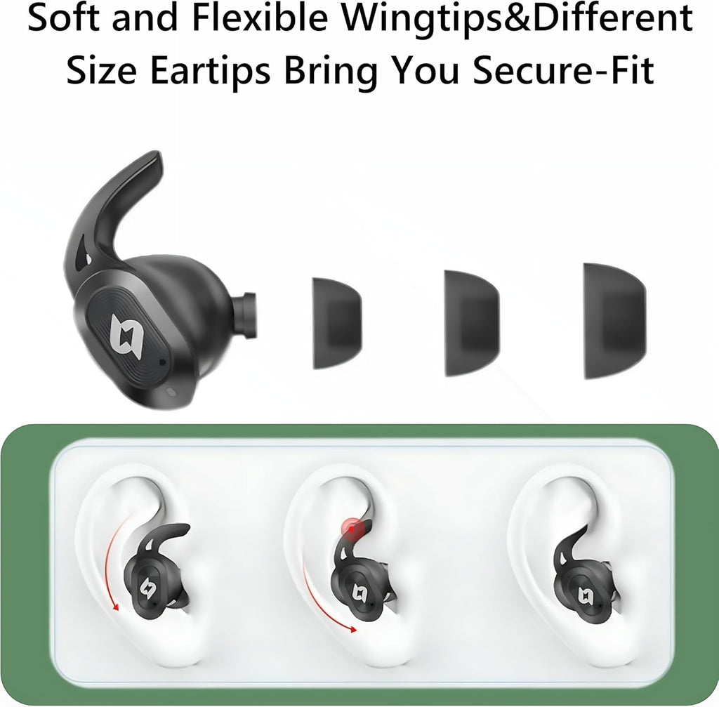 Wireless Earbuds Bluetooth Earbuds Wireless Charging Case Waterproof Headphones Built in Microphone Stereo Bass 64H