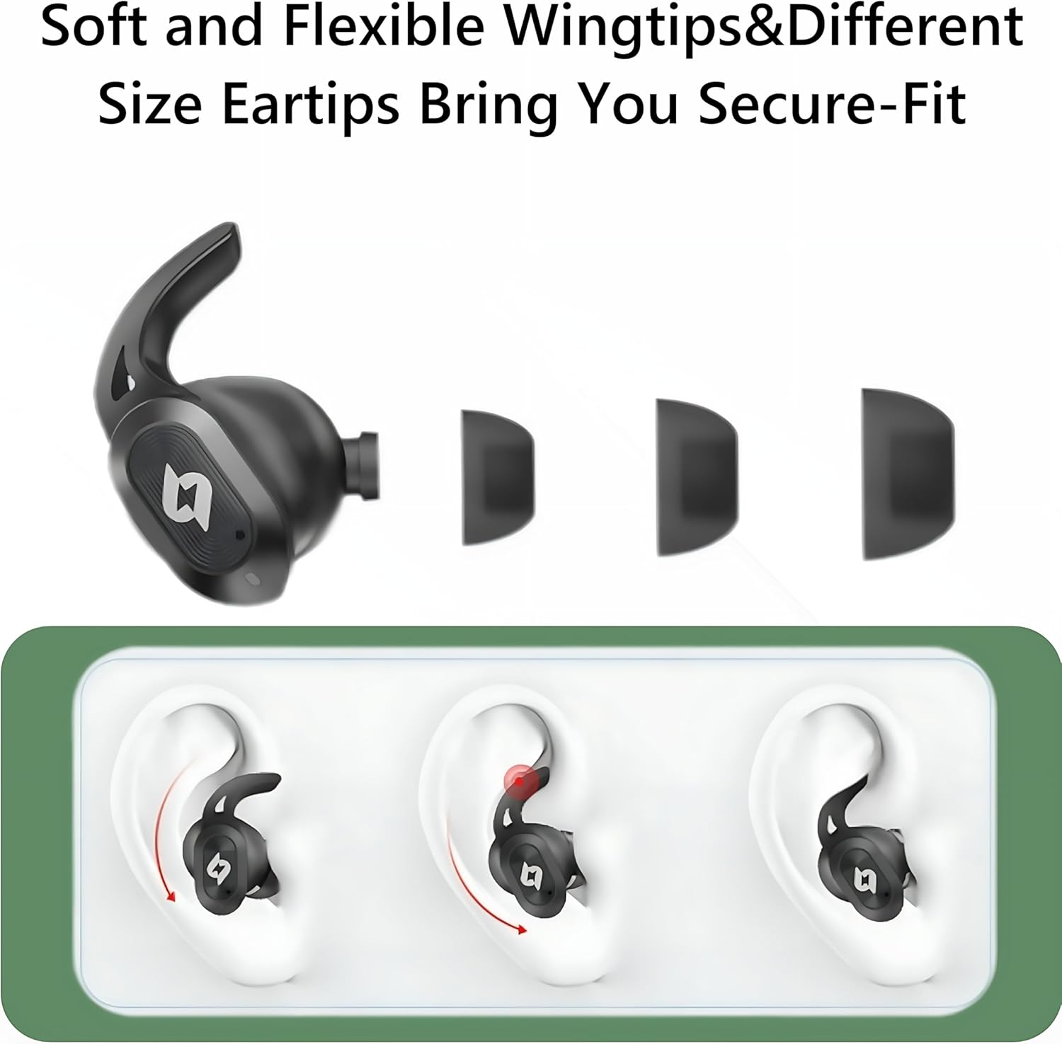 Wireless Earbuds Bluetooth Earbuds Wireless Charging Case Waterproof Headphones Built in Microphone Stereo Bass 64H