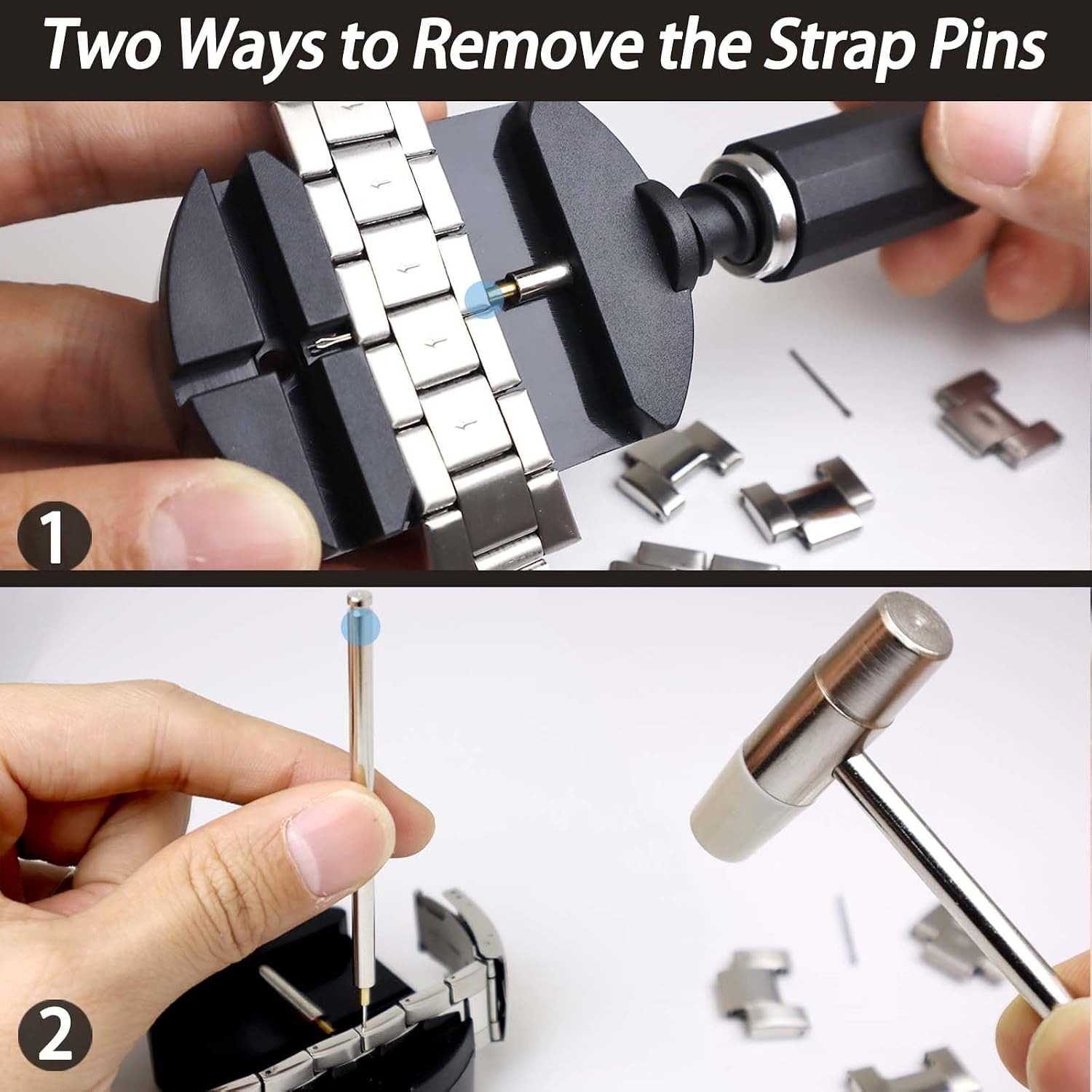 Watch Repair Kit, GLDCAPA Watch Press Tool Set, Watch Battery Replacement Tool Kit, Watch Link Removal Kit, Watch