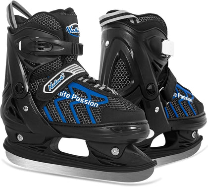 Kids Ice Skates Adjustable Boys or Girls Adult Ice Hockey Skates Lace-Up Ice Skate Youth for Beginner with Breathable