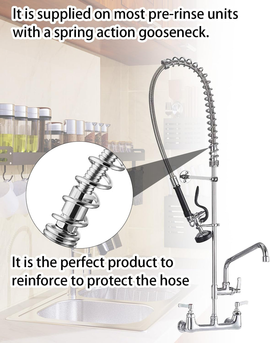 000888-45 Pre Rinse Spring Replacement Fit for T&S Brass Pre Overhead Rinse