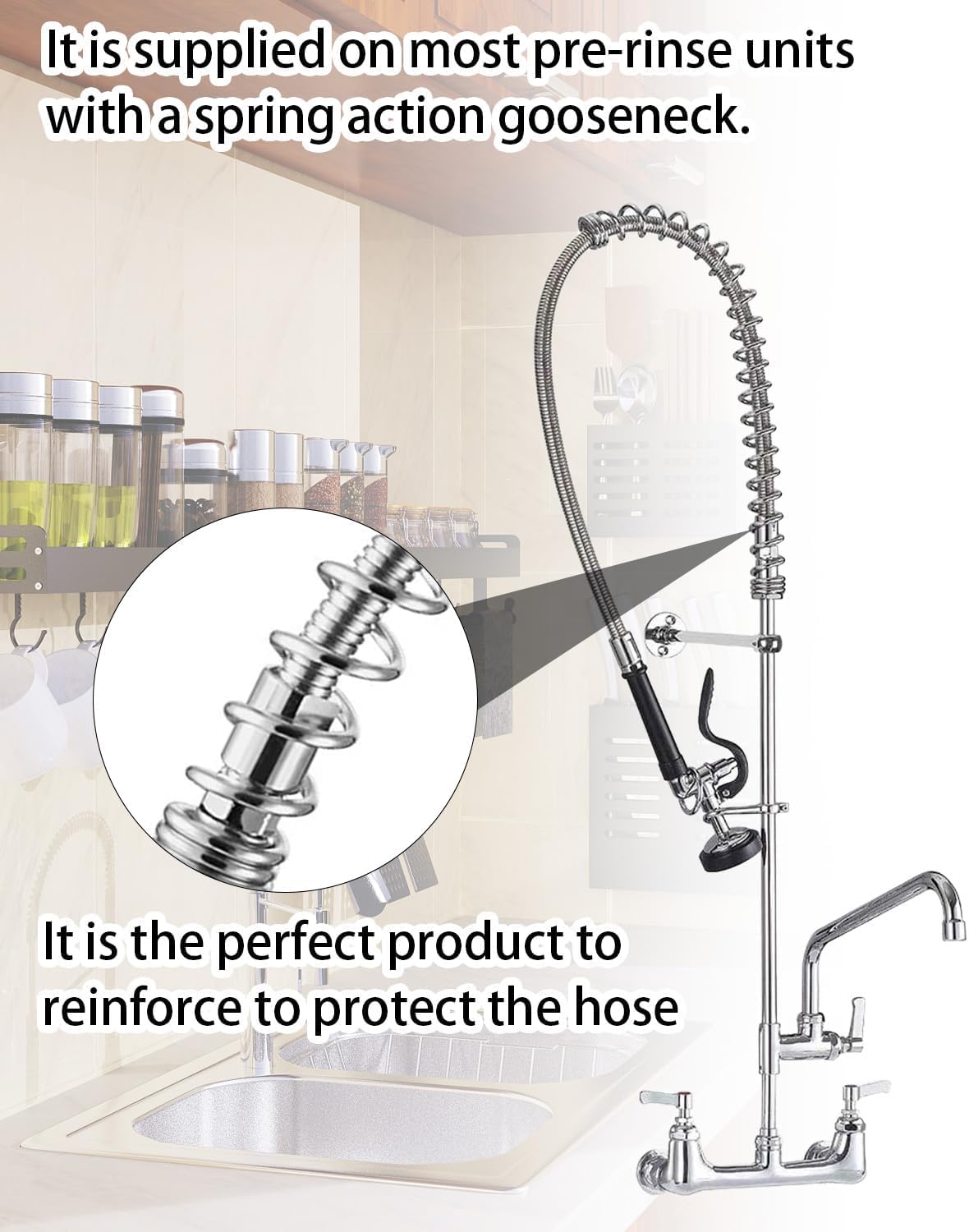 000888-45 Pre Rinse Spring Replacement Fit for T&S Brass Pre Overhead Rinse