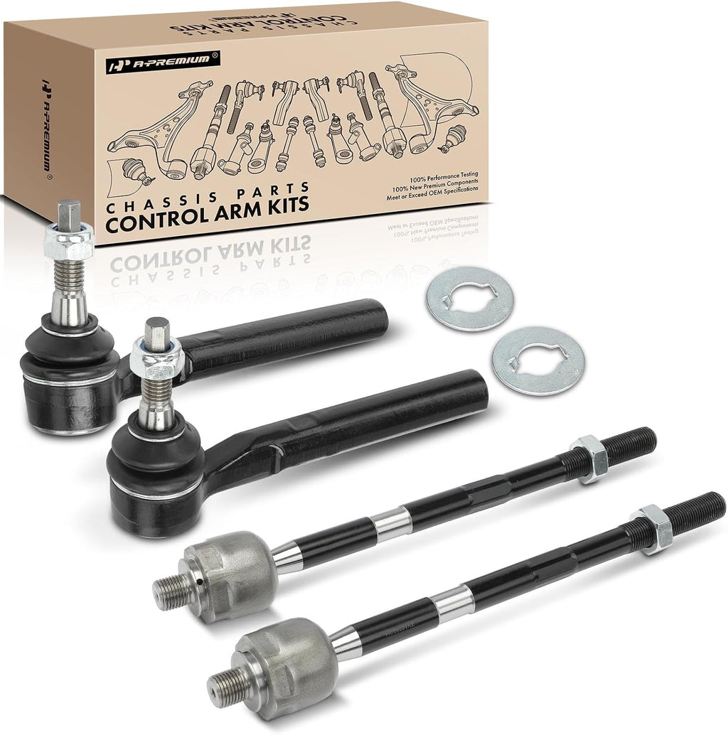 A-Premium Front Inner & Outer Tie Rod End Kit, Compatible with Hummer