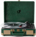 Record Player with Bluetooth Input & USB Recording, Built in Stereo Speakers, Portable Suitcase Vinyl Player 3-Speed