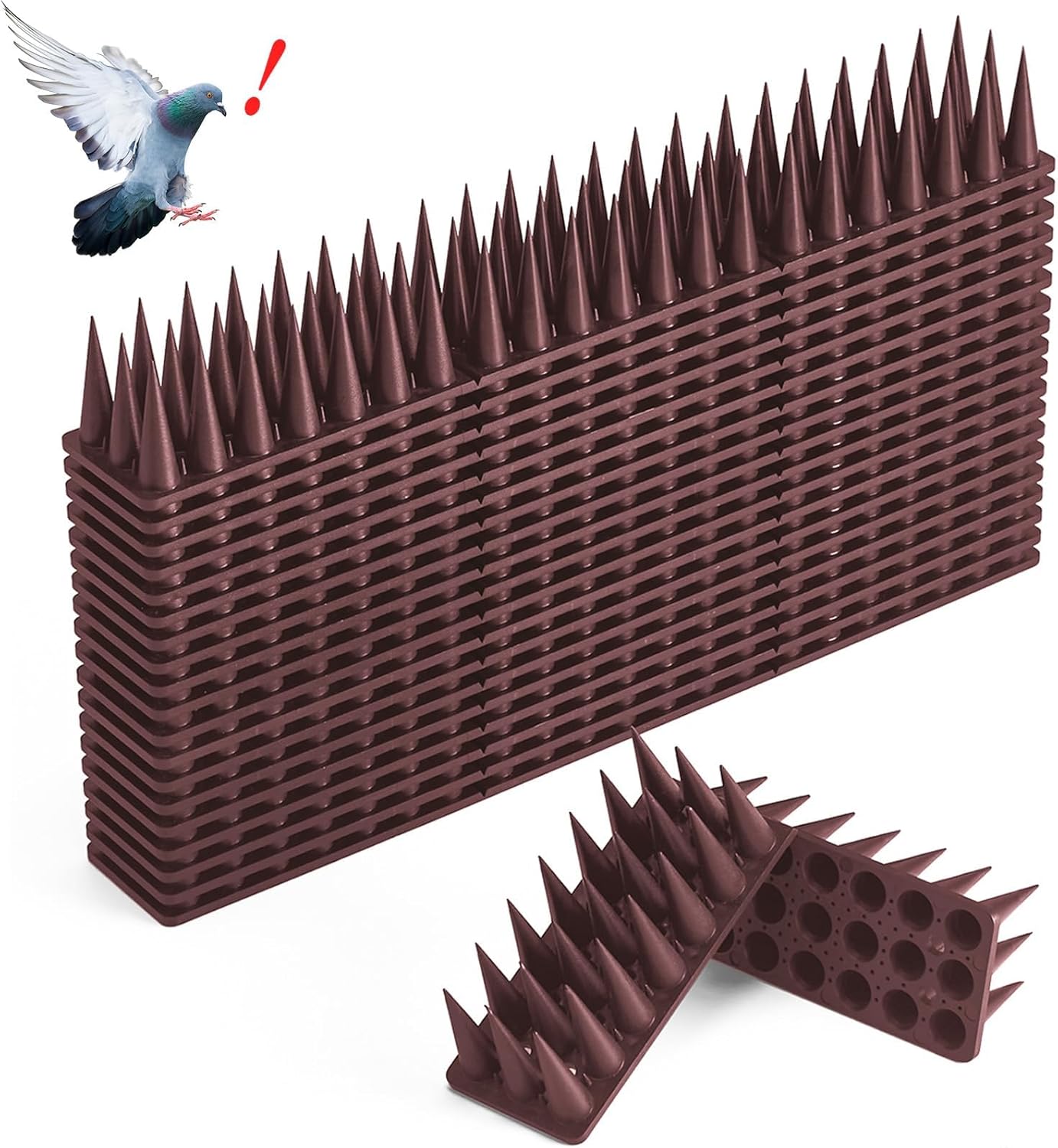 Bird Spikes, 20 Pack Pigeon Squirrel Raccoon Cat Deterrent Spike Outside Anti Robin Defender Outdoor to Keep Birds