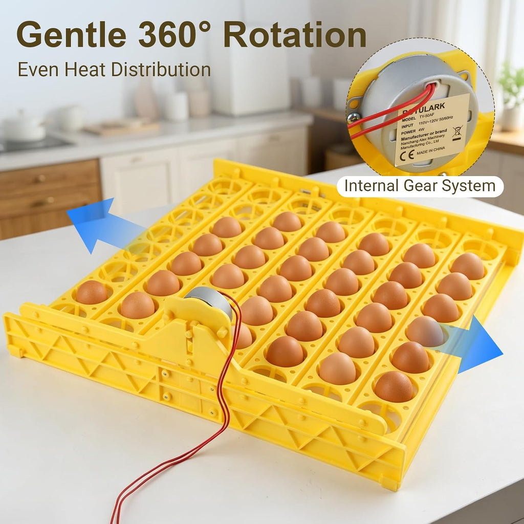 56 Eggs Automatic Incubator Turner Tray, 110V Motorized Device