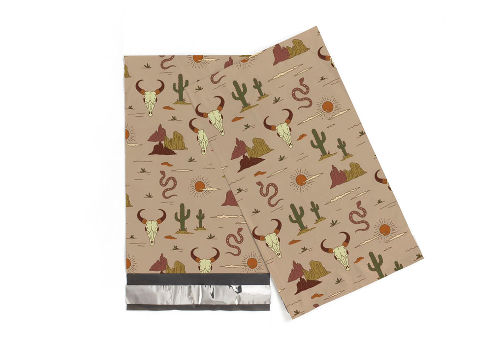 Poly Mailers 6x9, Western Boho Design Shipping Bags, 200 Pack