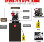 6 Quart Hydraulic Power Unit Double Acting Hydraulic Pump for Dump Trailer