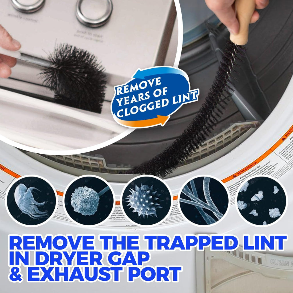 30FT Dryer Vent Cleaner Kit 15Pcs - Lint Remover Brush Vacuum Tools
