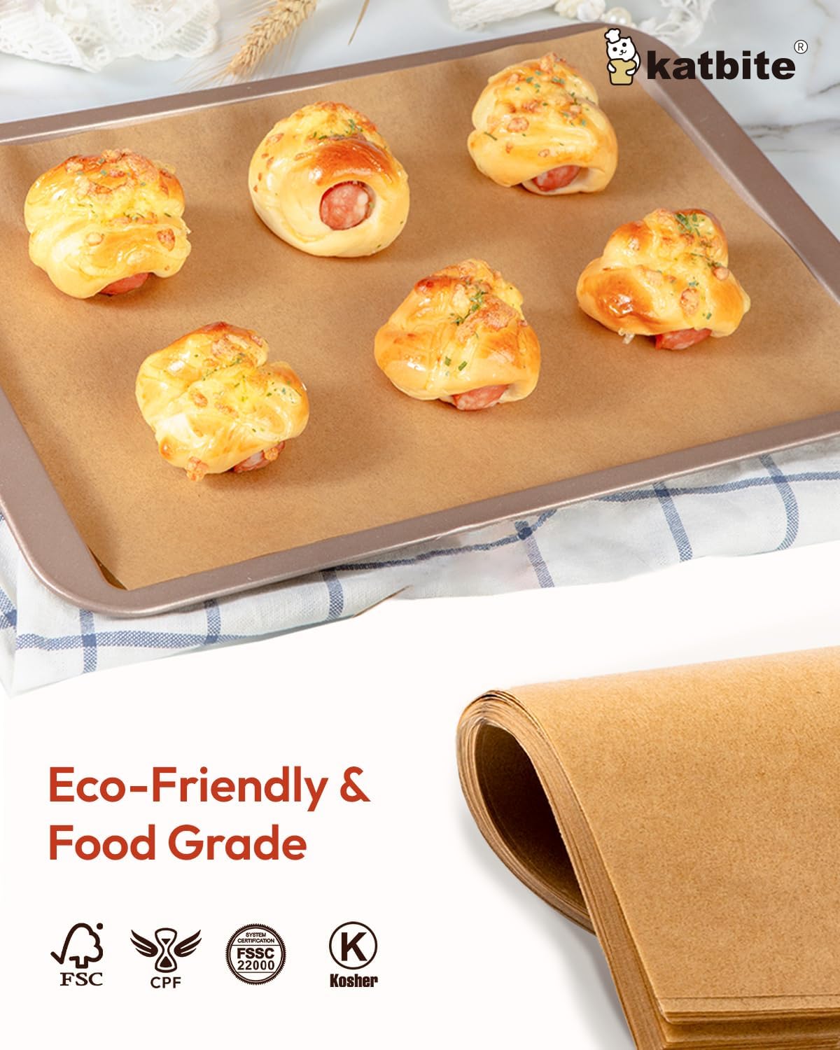 16x24 Inch Parchment Paper Sheets, 100Pcs Non-Stick Precut Baking Parchment, Unbleached Parchment Paper for Baking