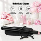 1 1/2 Inch Extra Long Barrel Ceramic Curling Iron for Glamour Waves
