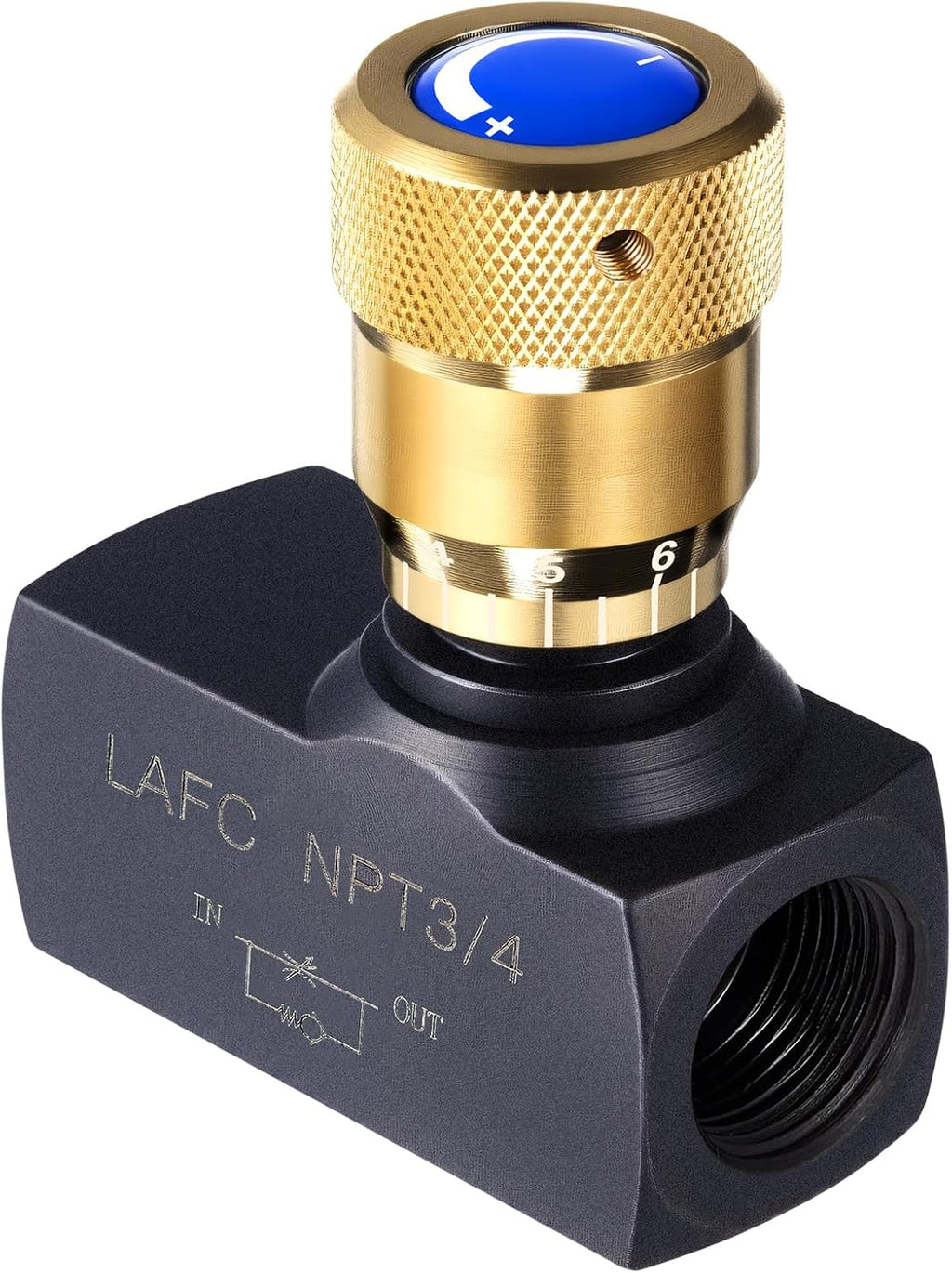 Pelopy 3/4 Inch NPT Hydraulic Flow Control Needle Valve, Free Reverse Flow