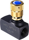 Pelopy 3/4 Inch NPT Hydraulic Flow Control Needle Valve, Free Reverse Flow