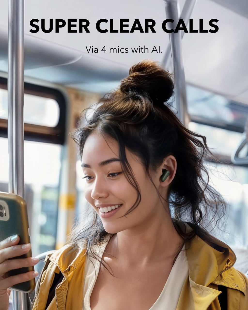 P30i by Anker Noise Cancelling Earbuds, Strong and Smart Noise Cancelling, Powerful Bass, 45H Playtime, 2-in-1 Case