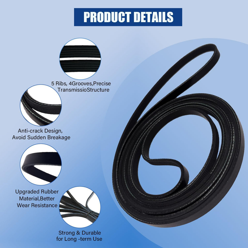 Dryer Drum Drive Belt Replacement Dryer Replacement Part For Samsung DV210AEW/XAA DV45K6500EV/A3 DV40J3000EW/A2 DV218AEB/ XAA DV220AEW/XAA DV419AEW/XAA DV330AGW/XAA DV511AEW/XAA DVE52M7750V/A3 Series