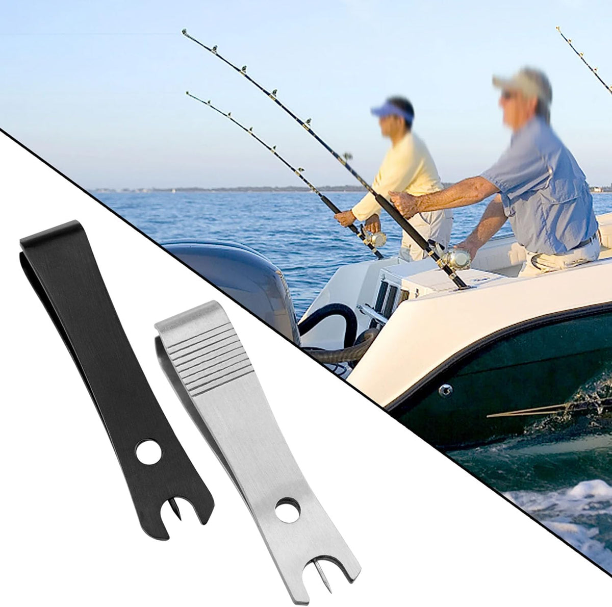 AYLIFU Fly Fishing Nippers Fishing Line Cutter Line Cutter Fishing Black and Silver for Cutting Braids Untying Fishing Lines and Removing Fishing Lines 2PCS
