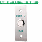 UHPPOTE Momentary Toggle Push to Exit Button Switch NO/COM Contact