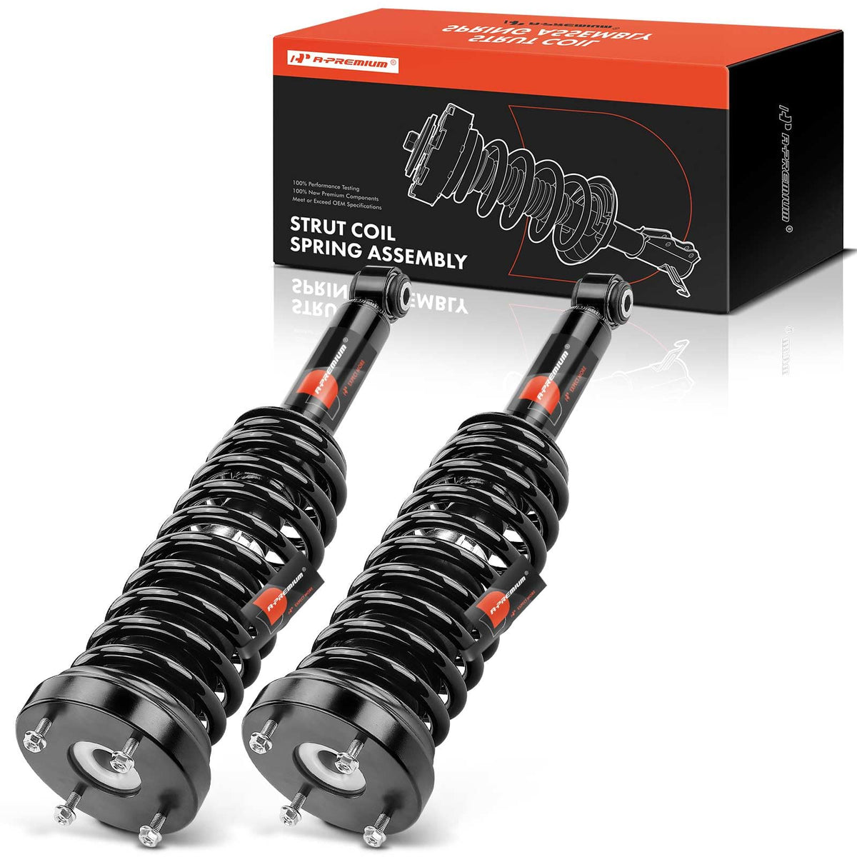 A-Premium Rear Struts with Coil Spring Compatible with Jaguar