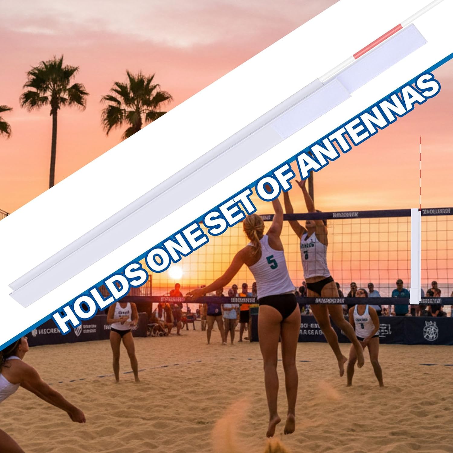 2 Pcs Volleyball Net Antenna Sleeves, 40" Volleyball Antenna Pocket | (No Antennas Included) Indoor and Beach