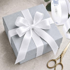 1 Inch Double Faced White Ribbon,Satin Ribbon Continuous 25 Yards