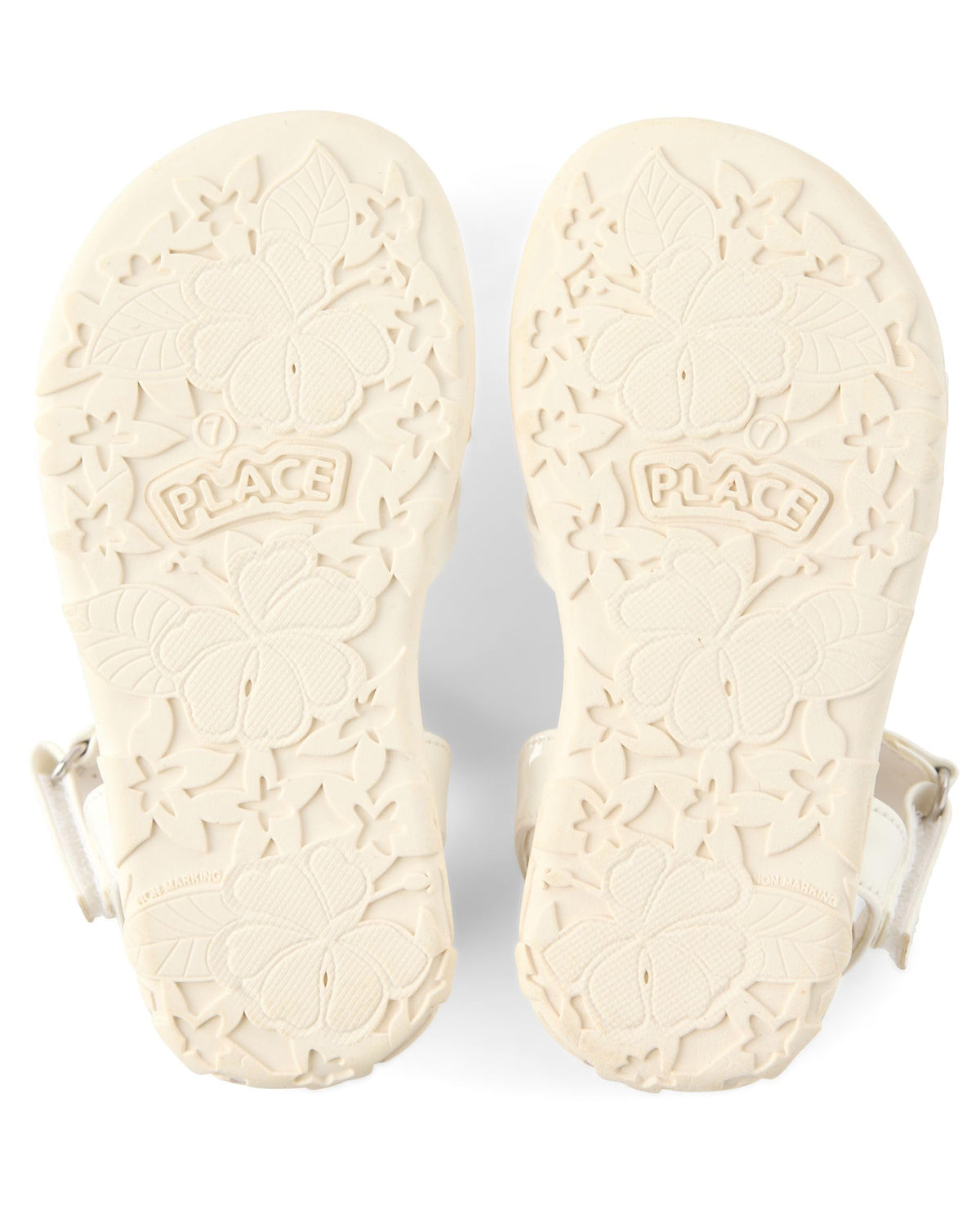 Adjustable Ankle Strap Flat Sandals,White/White,5