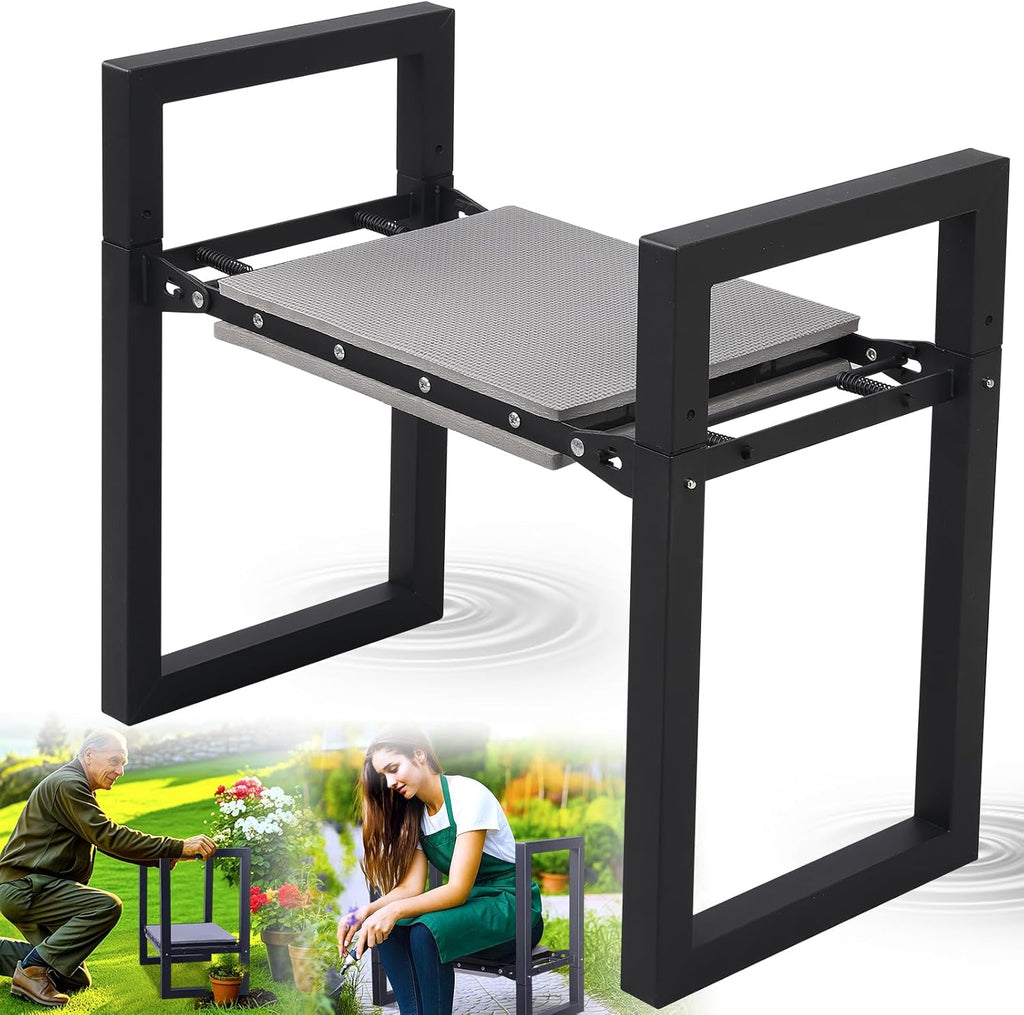 Garden Kneeler and Seat Heavy Duty - Anti-Tip Super Stable Multifunctional Gardening Stool Bench,Wide 12.7"