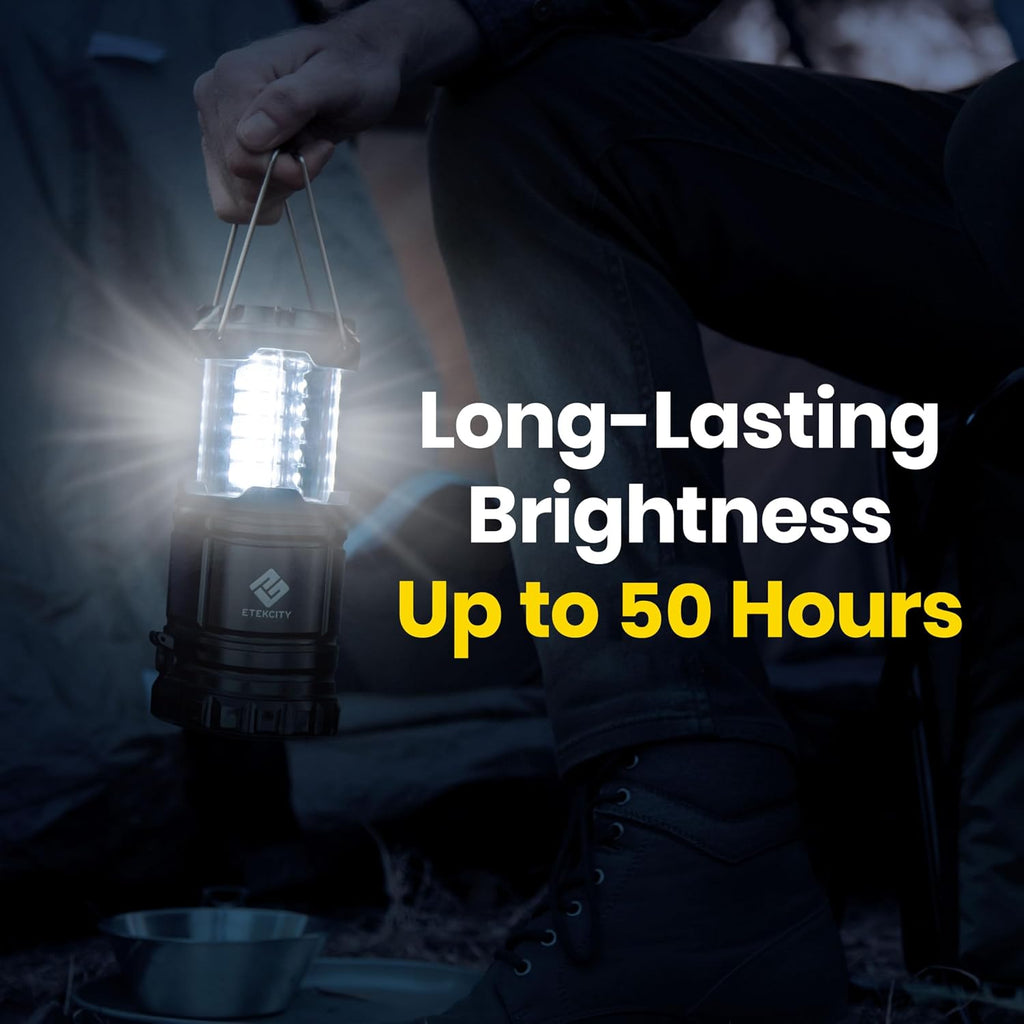 LED Camping Lanterns, Battery Included, 4 Pack | Power Outages, Hurricane Preparedness, Camping Essentials, Emergency