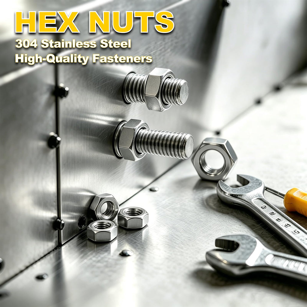 M12 Hex Nuts 28Pcs 304 Stainless Steel A2-70 Rustproof Metric