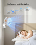 10'' Wall Mount Fan with Remote and Light, Fits Every Scene