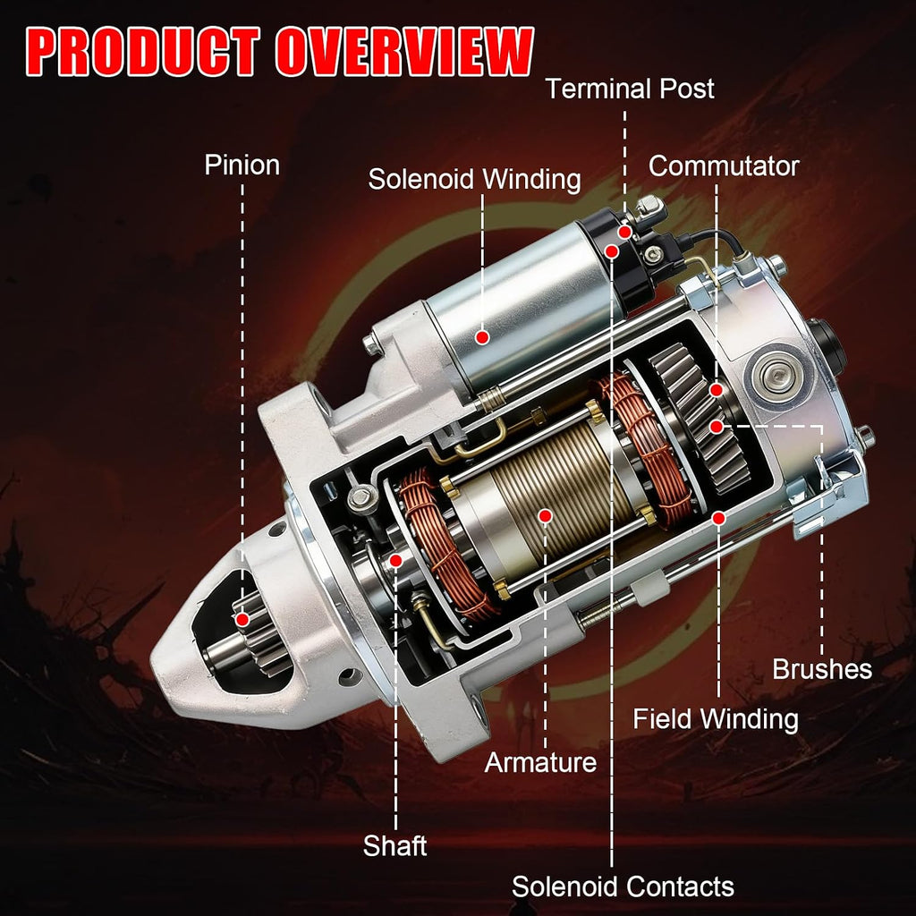 Starter Motor Fit for Ford Ranger 1997-2008, Aerostar 1997 & for Mazda