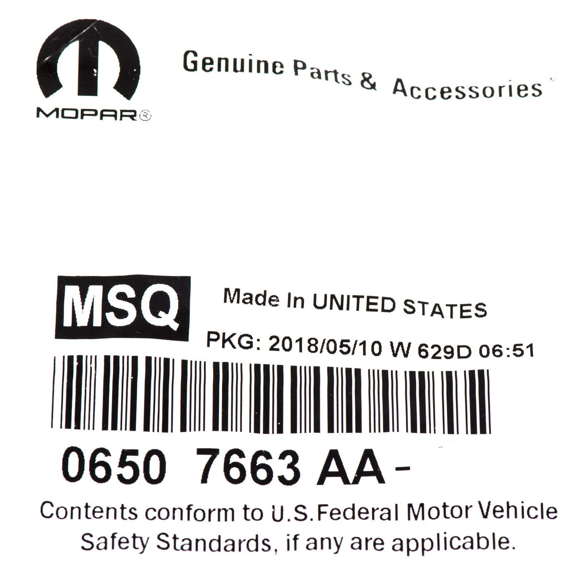 Mopar Performance 6507663AA Spark Plug