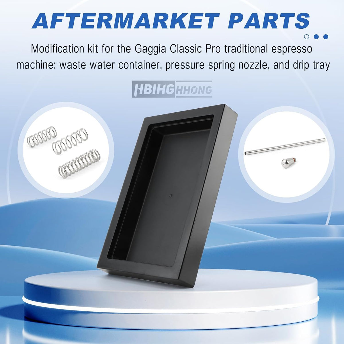 Low Profile Thin Drip Tray Kit for Traditional Espresso Coffee Machine