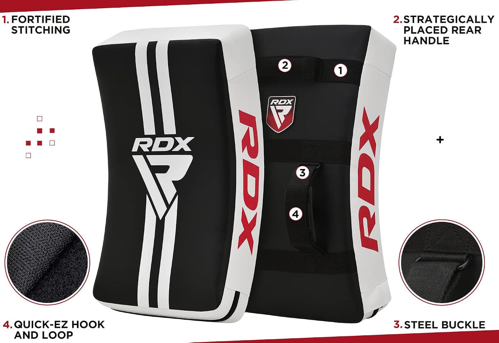 Kick Shield Muay Thai Kickboxing, Heavy Curved Kicking Striking Body Pad, Punching Foot Target MMA Boxing Training, 3