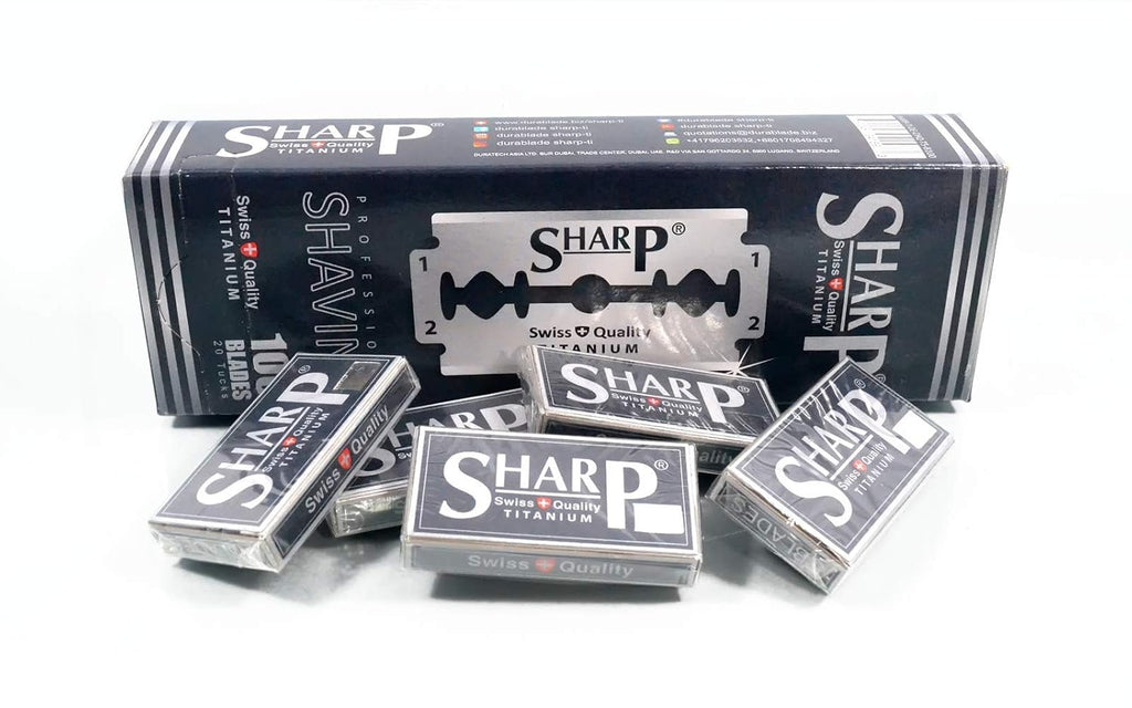 100 Sharp Titanium Double Edge Razor Blades For Safety Razor - Men's Safety Razor Blades For Shaving For Men For A