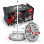 2 Pack Analog Meat Thermometer Oven Safe Dial No Battery