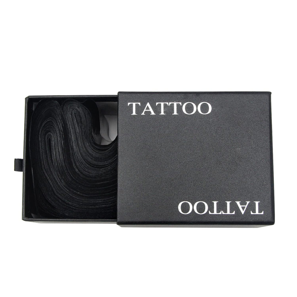 Tattoo Clip Cord Covers,DOWEI One Box of 100PCS Plastic Black Clip Cord Sleeves,Tattoo Clip Cord Bags for Tattoo