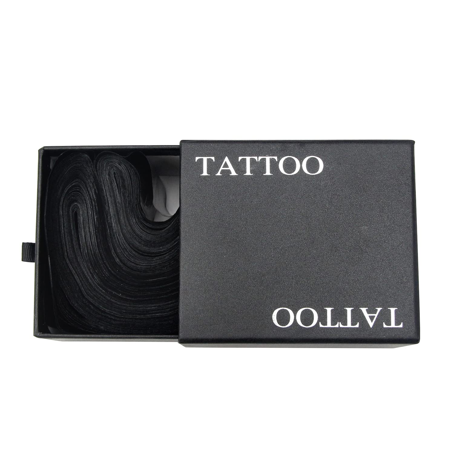 Tattoo Clip Cord Covers,DOWEI One Box of 100PCS Plastic Black Clip Cord Sleeves,Tattoo Clip Cord Bags for Tattoo