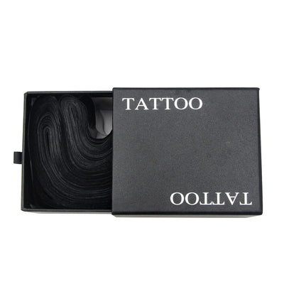 Tattoo Clip Cord Covers,DOWEI One Box of 100PCS Plastic Black Clip Cord Sleeves,Tattoo Clip Cord Bags for Tattoo